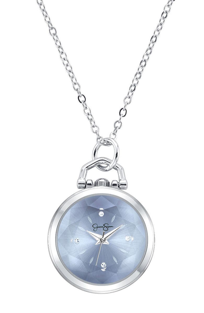 Jessica Simpson Watch Pendant Necklace, Main, color,