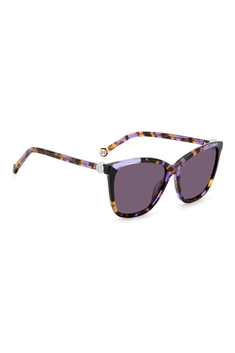 58mm Square Sunglasses, Alternate, color, VIOLET HAVANA BLACK