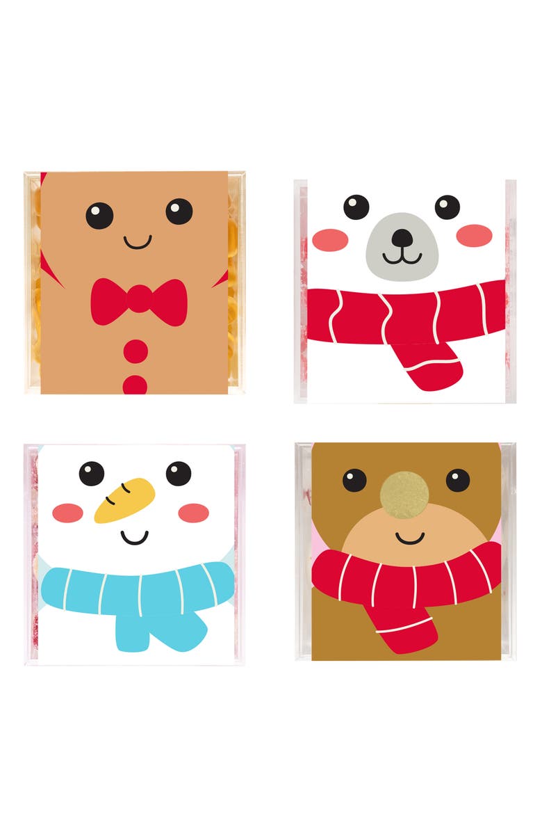 sugarfina Set of 4 Holiday Candy Cubes, Main, color, 
