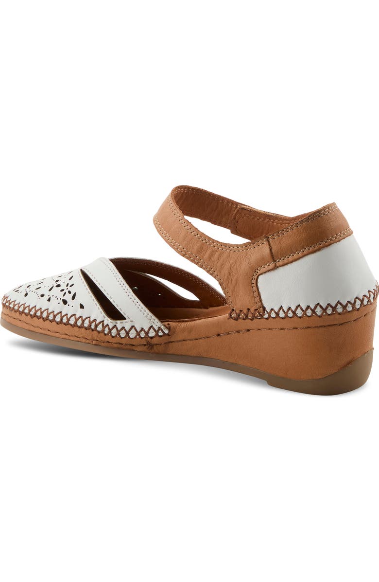 Spring Step Ezlyn Ankle Strap Wedge Pump, Alternate, color, White Multi