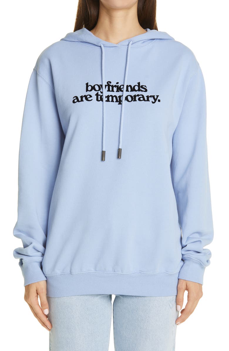 Off-White Boyfriends Are Temporary Graphic Cotton Hoodie, Main, color, 