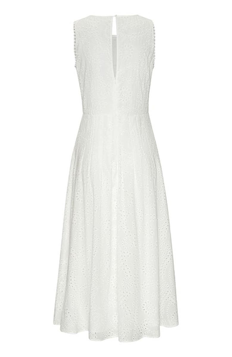 LASCANA Women's Sleeveless Eyelet Maxi Dress, Alternate, color, White