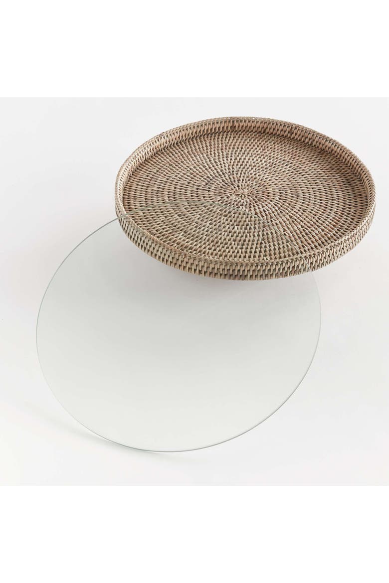 Burma Rattan Serving Stand, Alternate, color, Gray