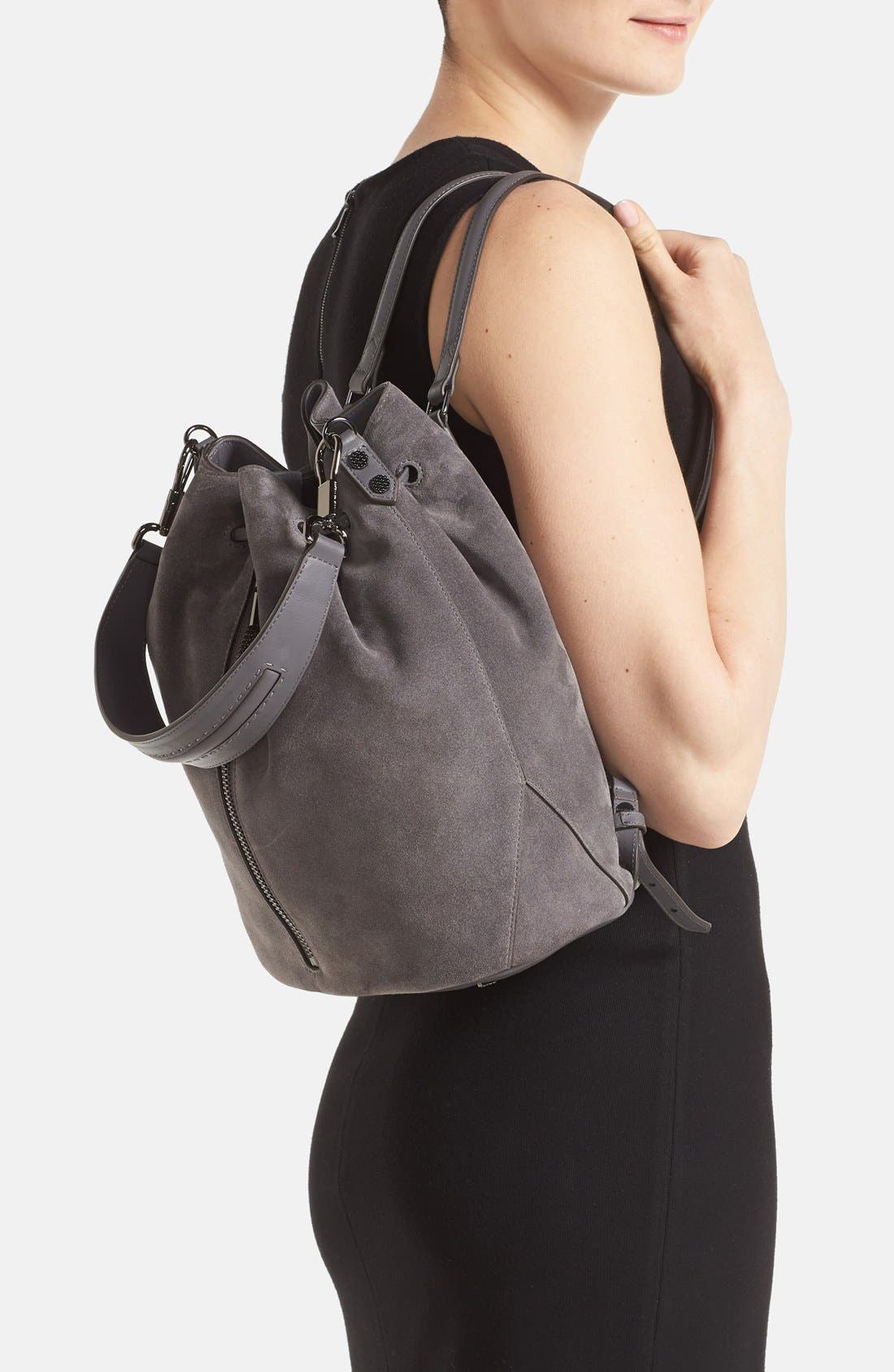 'Cynnie' Sling Backpack, Alternate, color, GREY