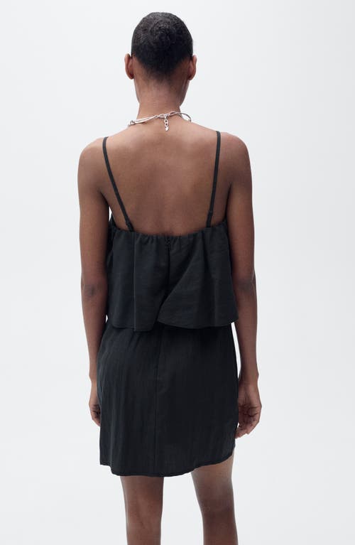 Mango Ruffle Knit Minidress