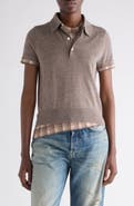 Acne Studios Layered Short Sleeve Wool Polo Sweater