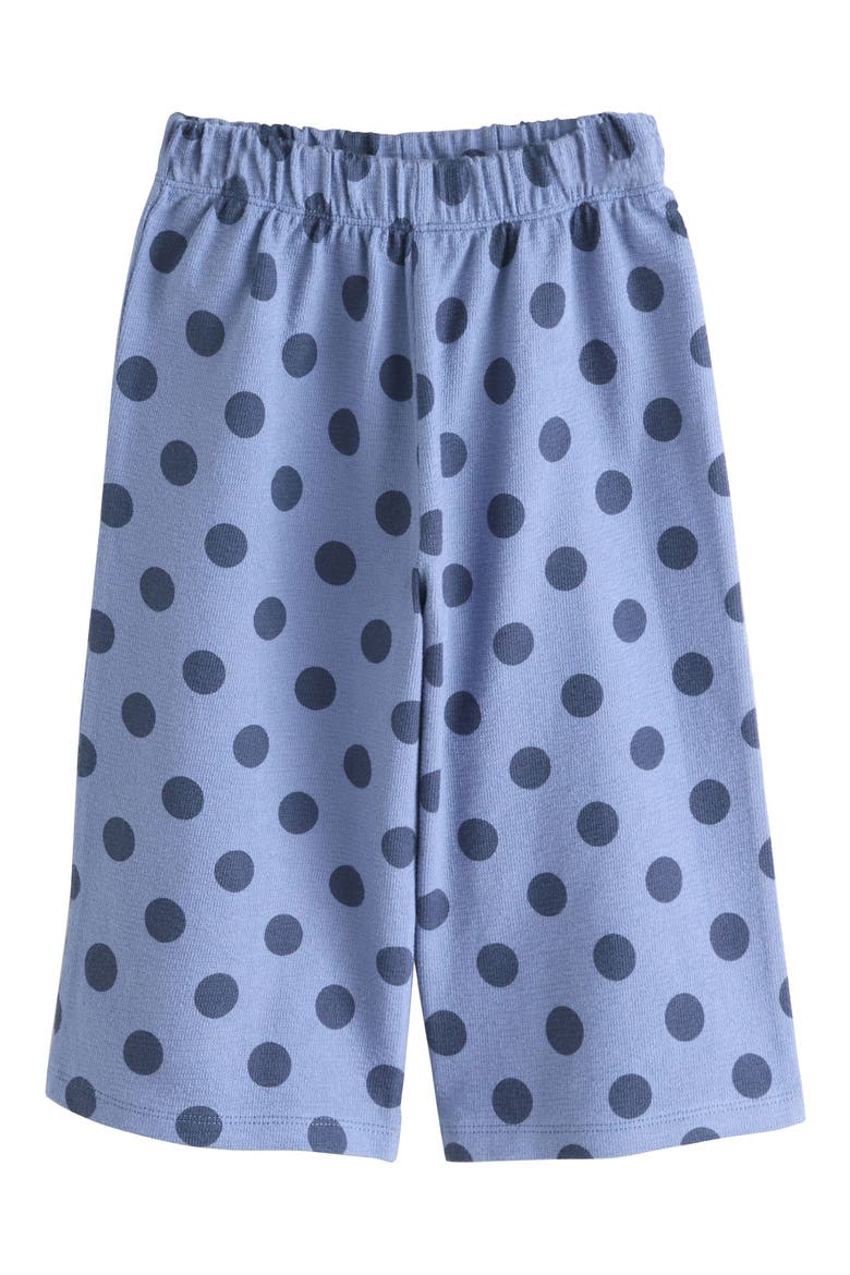 Kids' Polka Dot Barrel Leg Cotton Pants, Alternate, color, BLUE