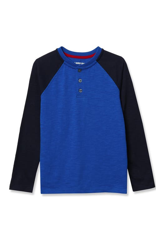 Lands' End Boys Henley Shirt In Blue