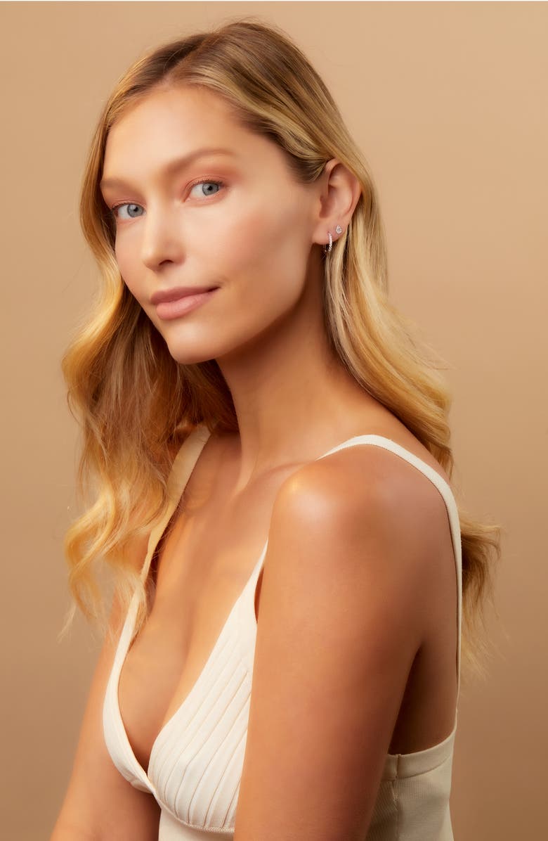 Bony Levy Diamond Hoop Earrings, Alternate, color, White Gold