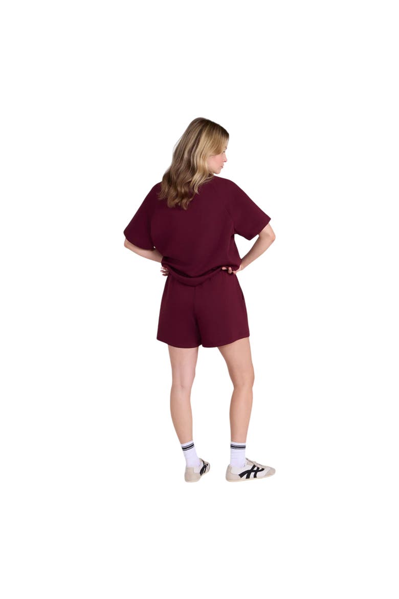 Cora Travel Shorts, Alternate, color, Burgundy