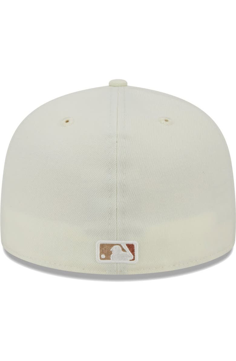 New Era Men's New Era Cream Chicago White Sox Chrome Camel Rust Undervisor 59FIFTY Fitted Hat, Alternate, color, 