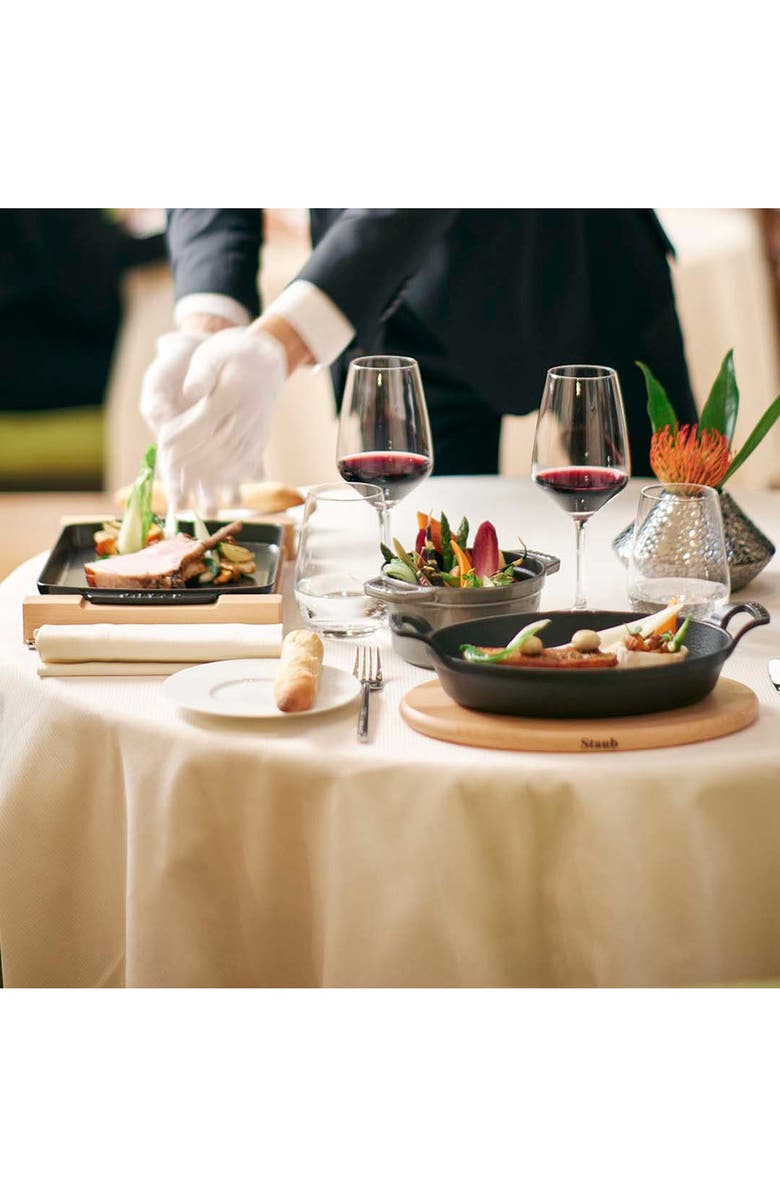 Staub 9.5-Inch Enameled Cast Iron Oval Baking Dish, Alternate, color, Matte Black