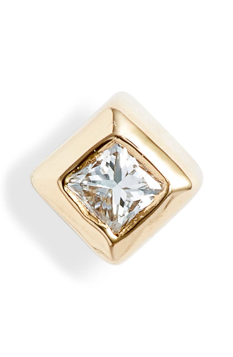 Zoë Chicco Small Princess Diamond Stud Earring, Main, color, 