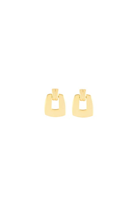 1980s Vintage Napier Door Knocker Earrings