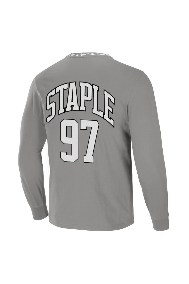 Men's NFL x Staple Gray Las Vegas Raiders Core Team Long Sleeve T-Shirt, Alternate, color, Gray