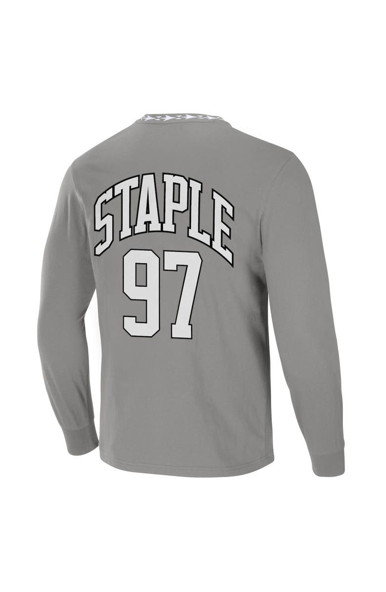 STAPLE Men's NFL x Staple Gray Las Vegas Raiders Core Team Long Sleeve T-Shirt, Alternate, color, Gray