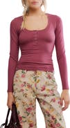 Free People Wide Awake Jersey Henley