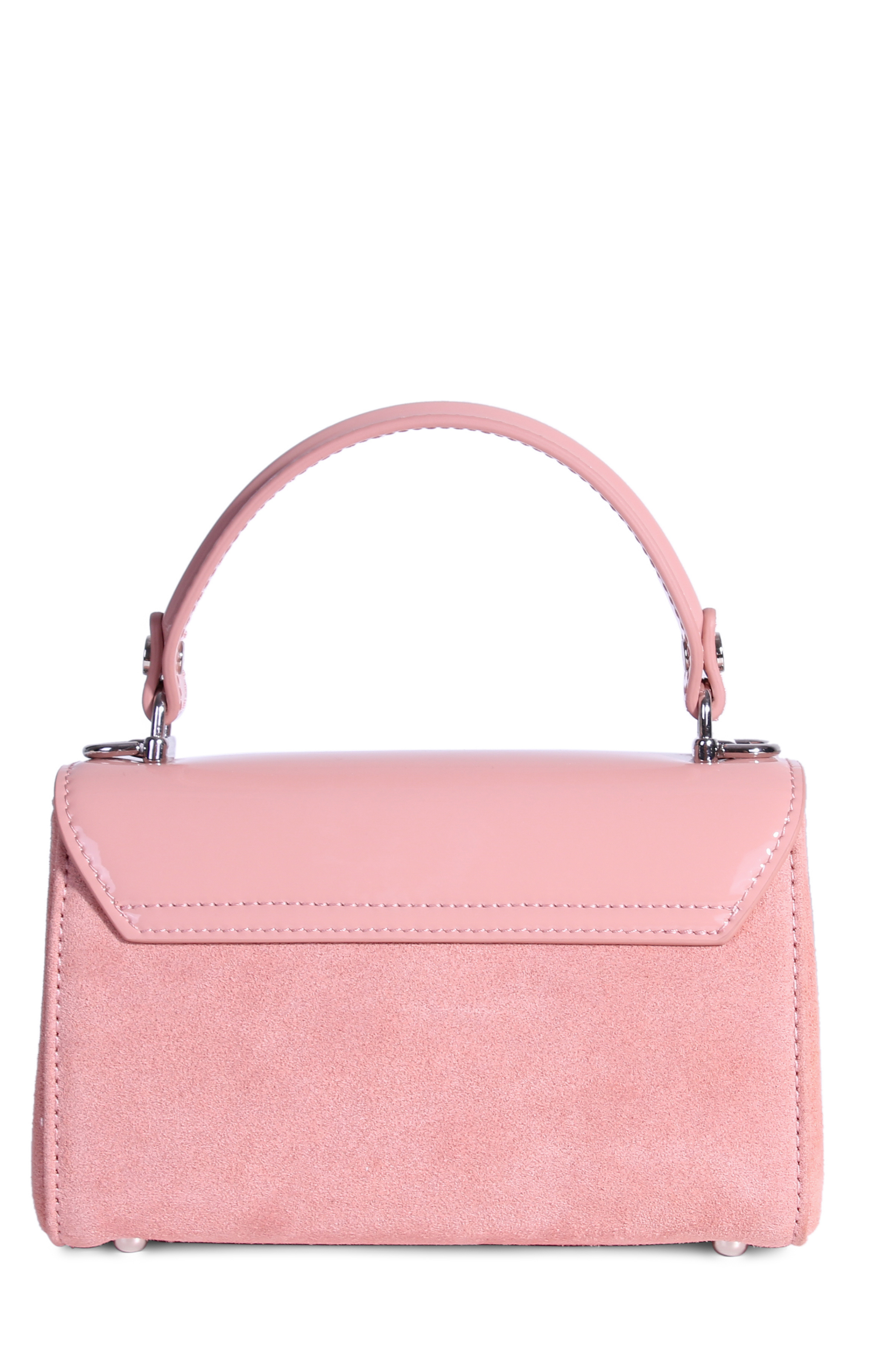 Rytas Suede and Patent Leather Bag, Alternate, color, Dusty Rose