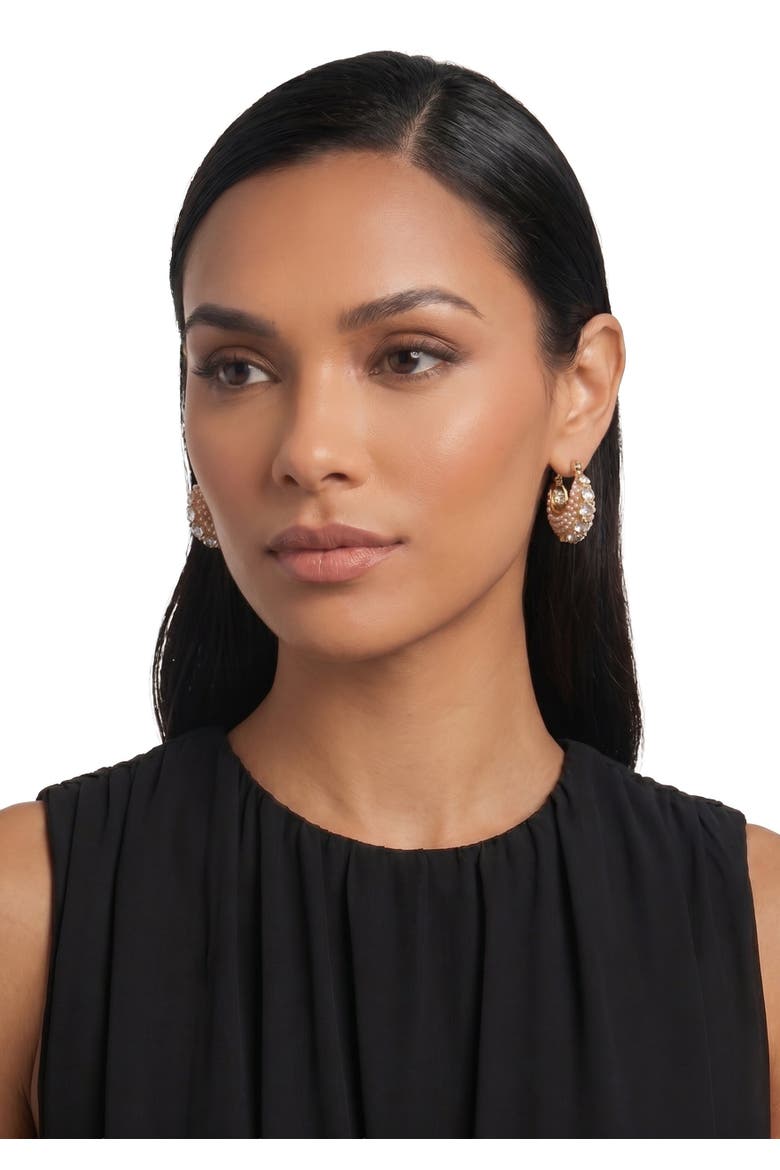Samira Rhinestone Earrings, Alternate, color, Gold