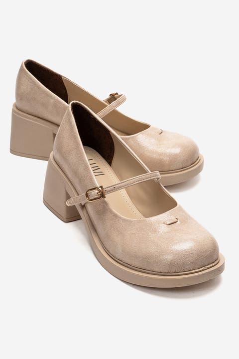 Luanda Block Heel Mary Jane Shoes