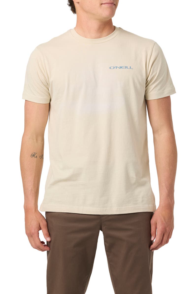 O'Neill Stacked Cotton Graphic T-Shirt, Main, color, Light Khaki