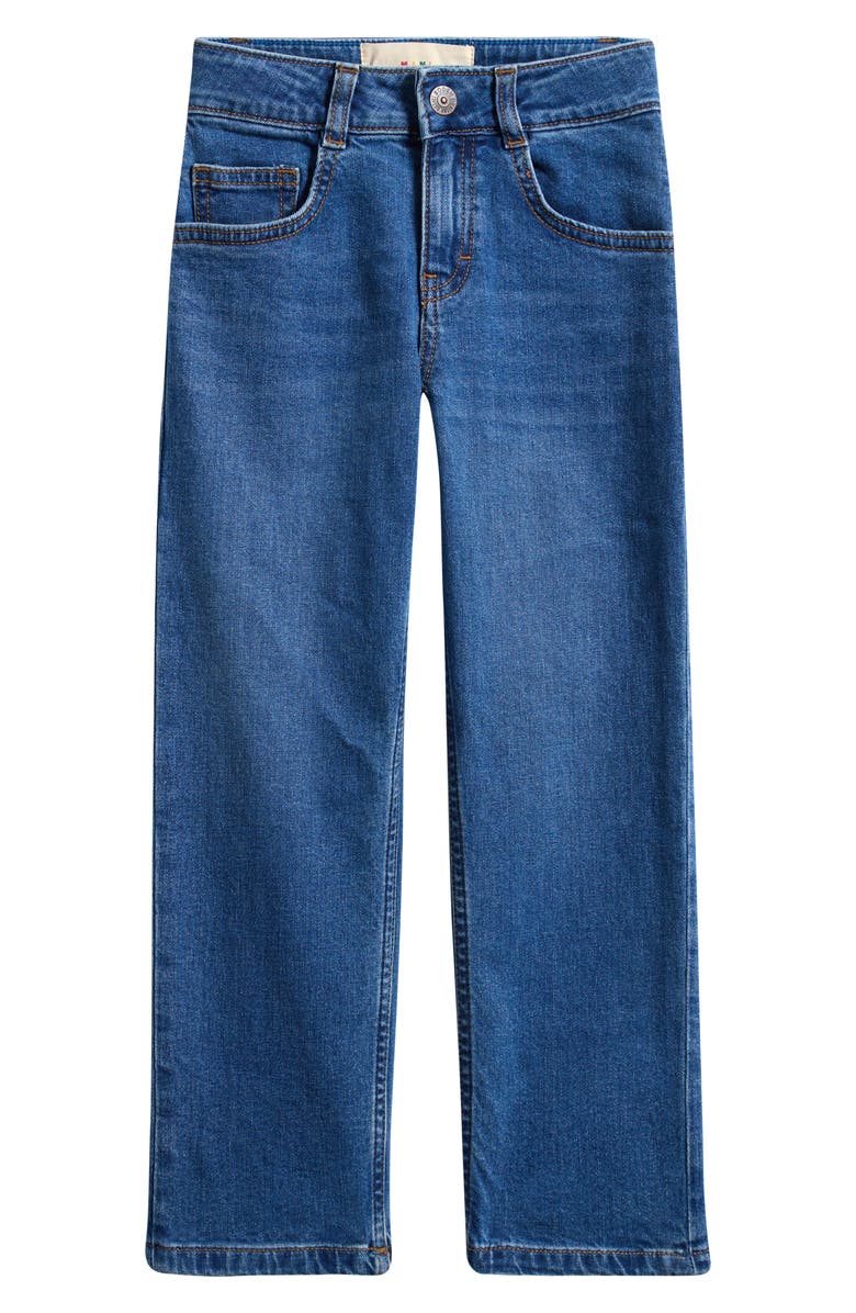 Mini Boden Kids' Everyday Straight Stretch Cotton Jeans, Main, color, Mid Wash