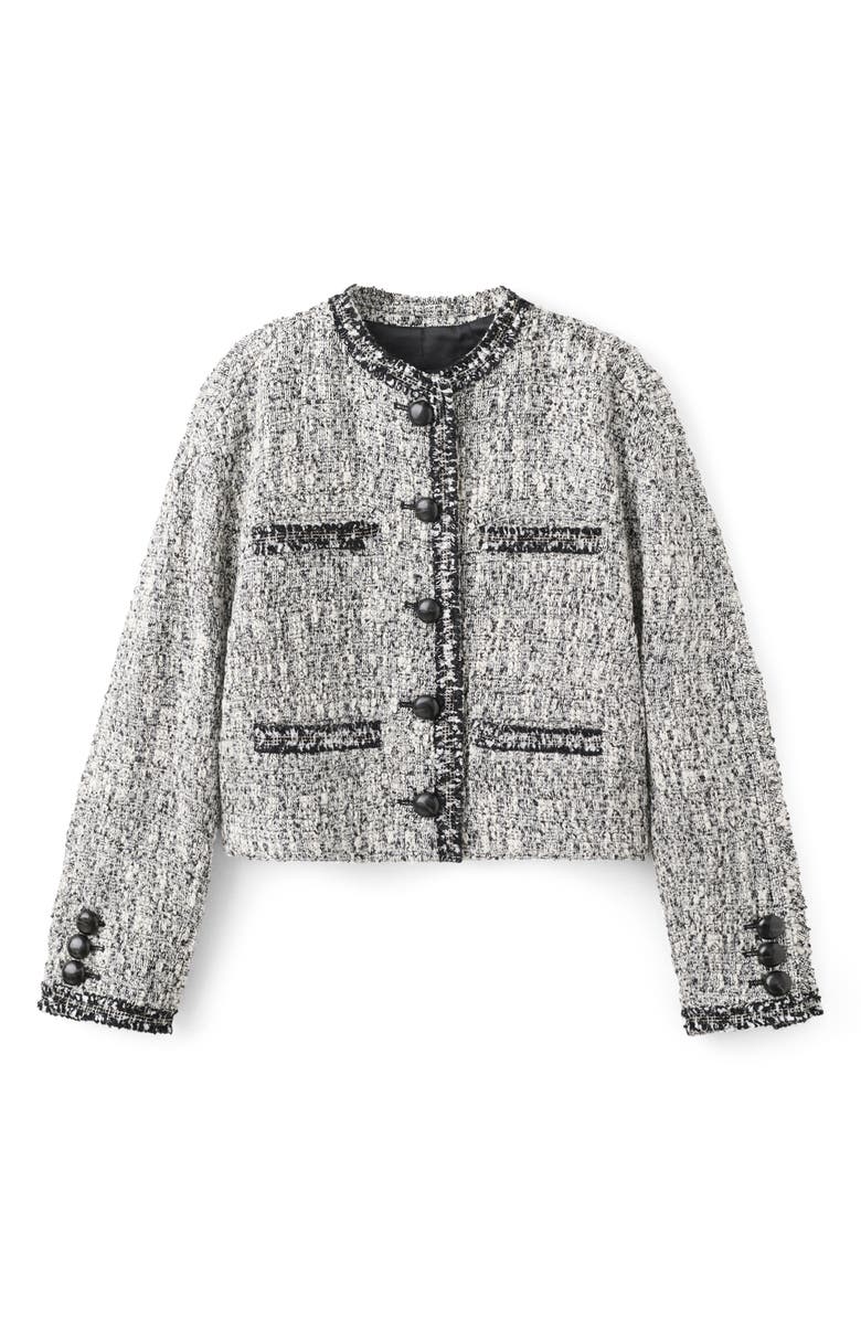 MANGO Tweed Jacket, Alternate, color,
