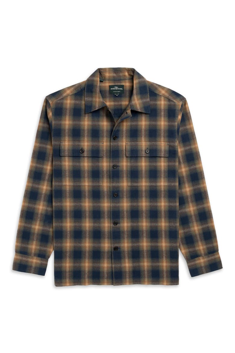 Pinehaven Plaid Organic Cotton Overshirt, Alternate, color, BARK