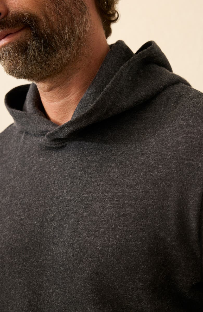 Faherty Aspen Lounge Cotton Blend Hoodie, Alternate, color, Coal Smoke Melange