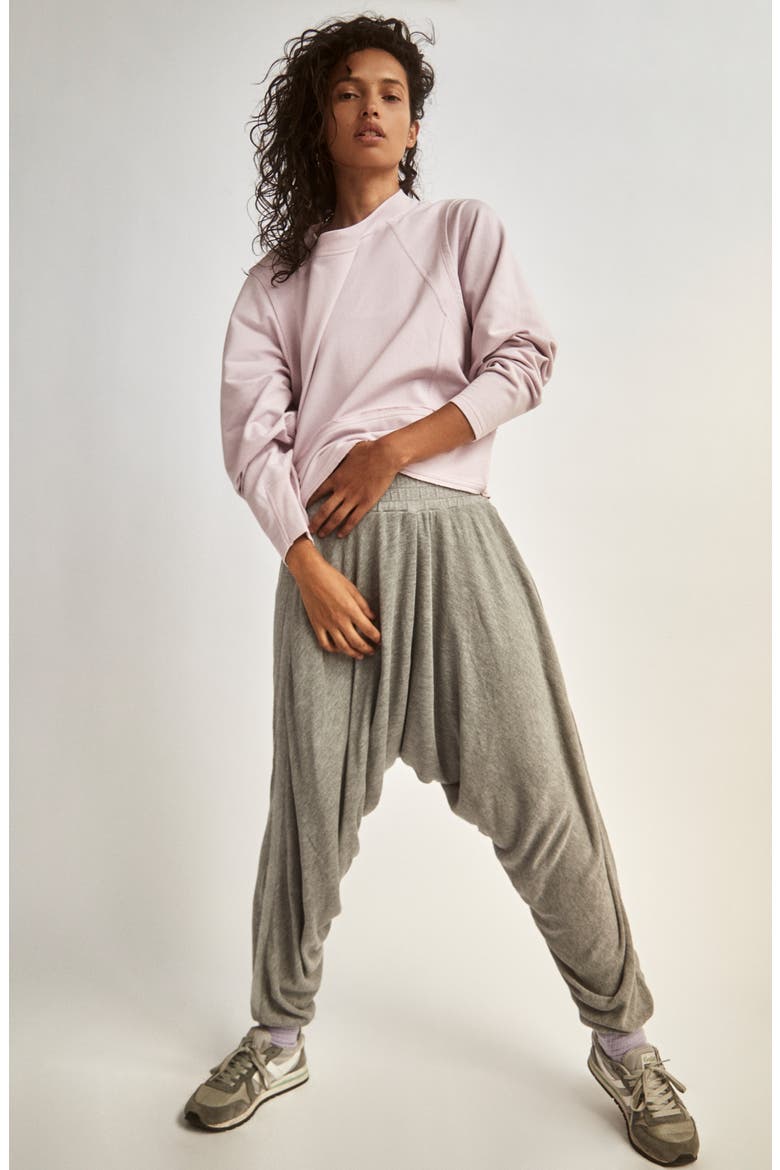 Free People FP Movement Where The Wind Blows Sweatshirt, Alternate, color, POWDERED LAVENDER
