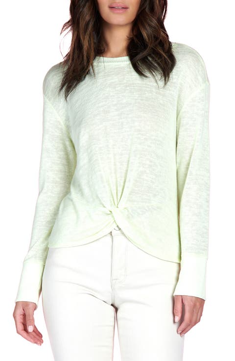 Knot Waist Long Sleeve Top