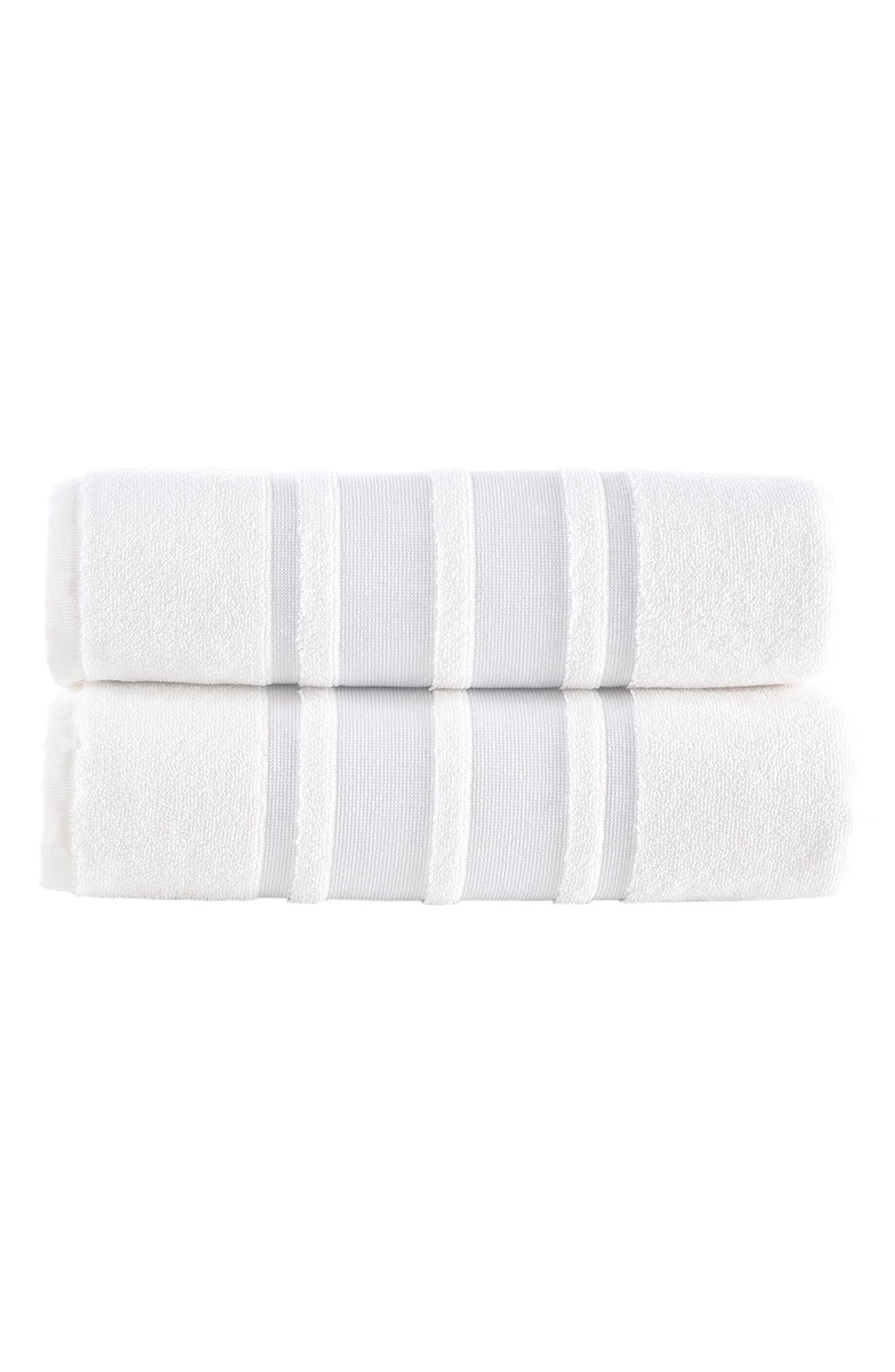 Brooks Brothers Contrast Boarder 2-Piece Towel Set