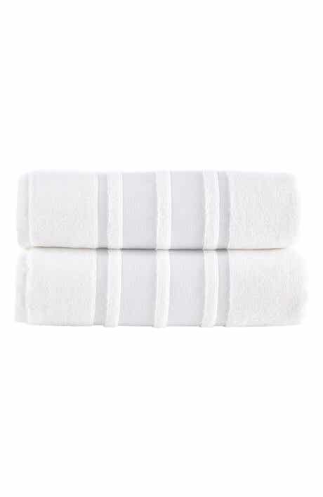 Contrast Boarder 2-Pack Bath Towel Set