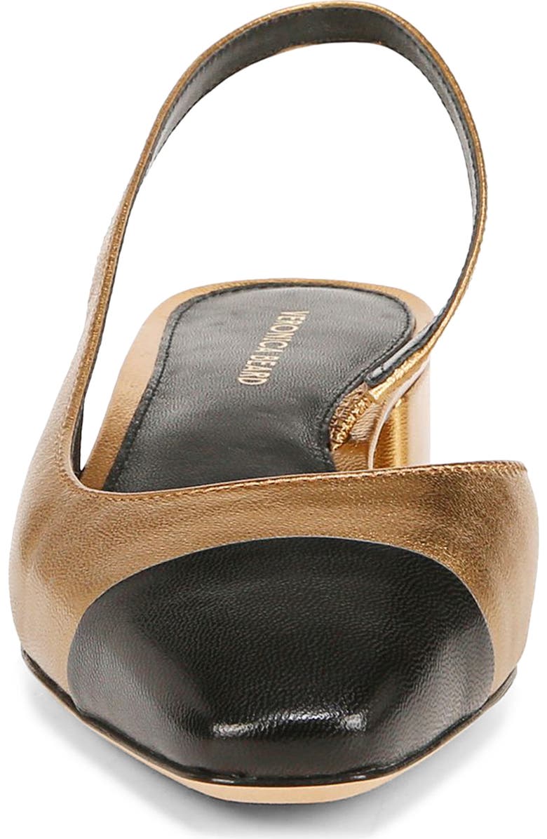 Veronica Beard Cecile Half d'Orsay Slingback Pump, Alternate, color, Dark Gold/ Black