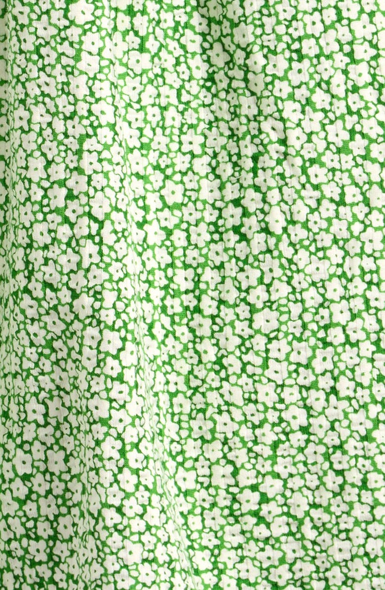 NEXT Kids' Frill Collar Floral Print Dress, Alternate, color, Green