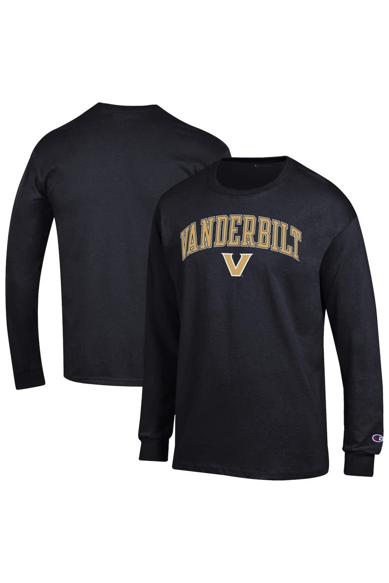 Men's Champion  Black Vanderbilt Commodores Arch Over Logo Long Sleeve T-Shirt, Main, color, Black