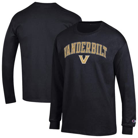 Men's Champion  Black Vanderbilt Commodores Arch Over Logo Long Sleeve T-Shirt