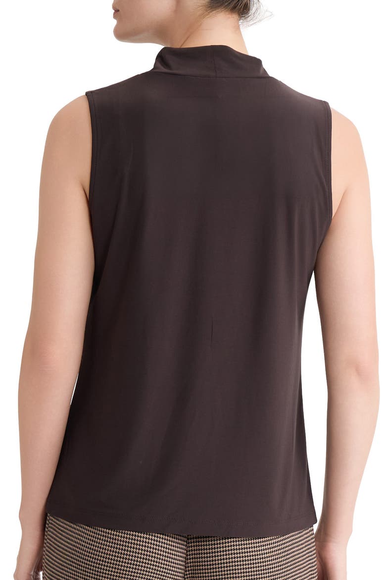 Knot Front Sleeveless Top, Alternate, color, RICH CHOCOLATE