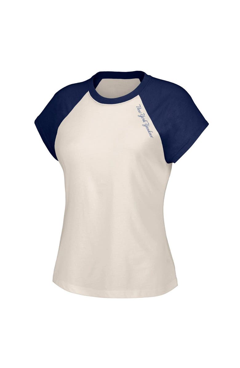 LUSSO Women's Lusso White New York Yankees Nikki Raglan T-Shirt, Alternate, color, White