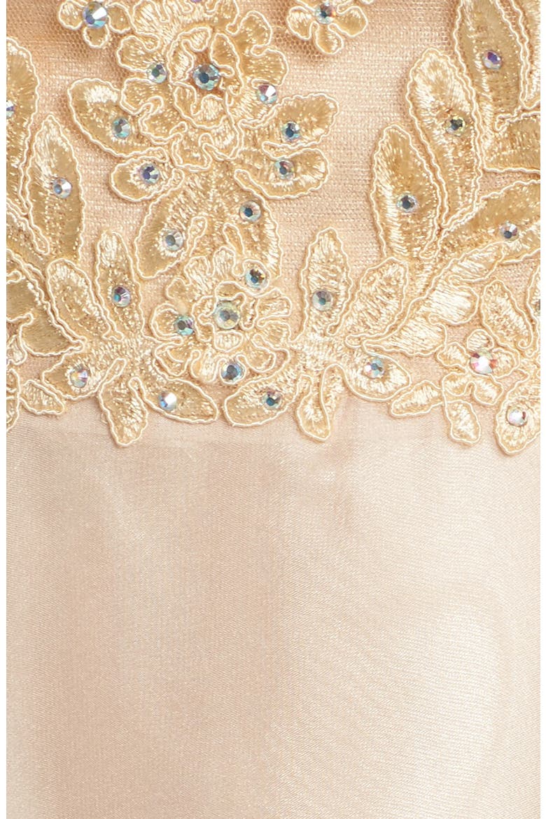 Sean Collecion Embellished Gown, Alternate, color, CHAMPAGNE