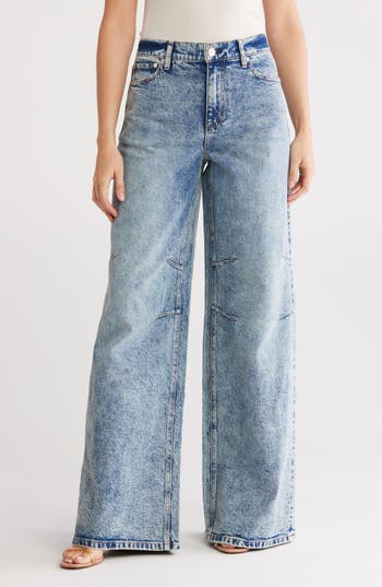 Alice And Olivia Alice + Olivia Tucker Baggy Wide Leg Jeans In Blue