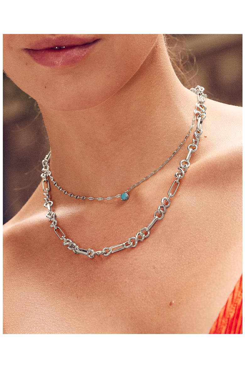 Infinity Oval Link Chain Necklace, Alternate, color, SILVER