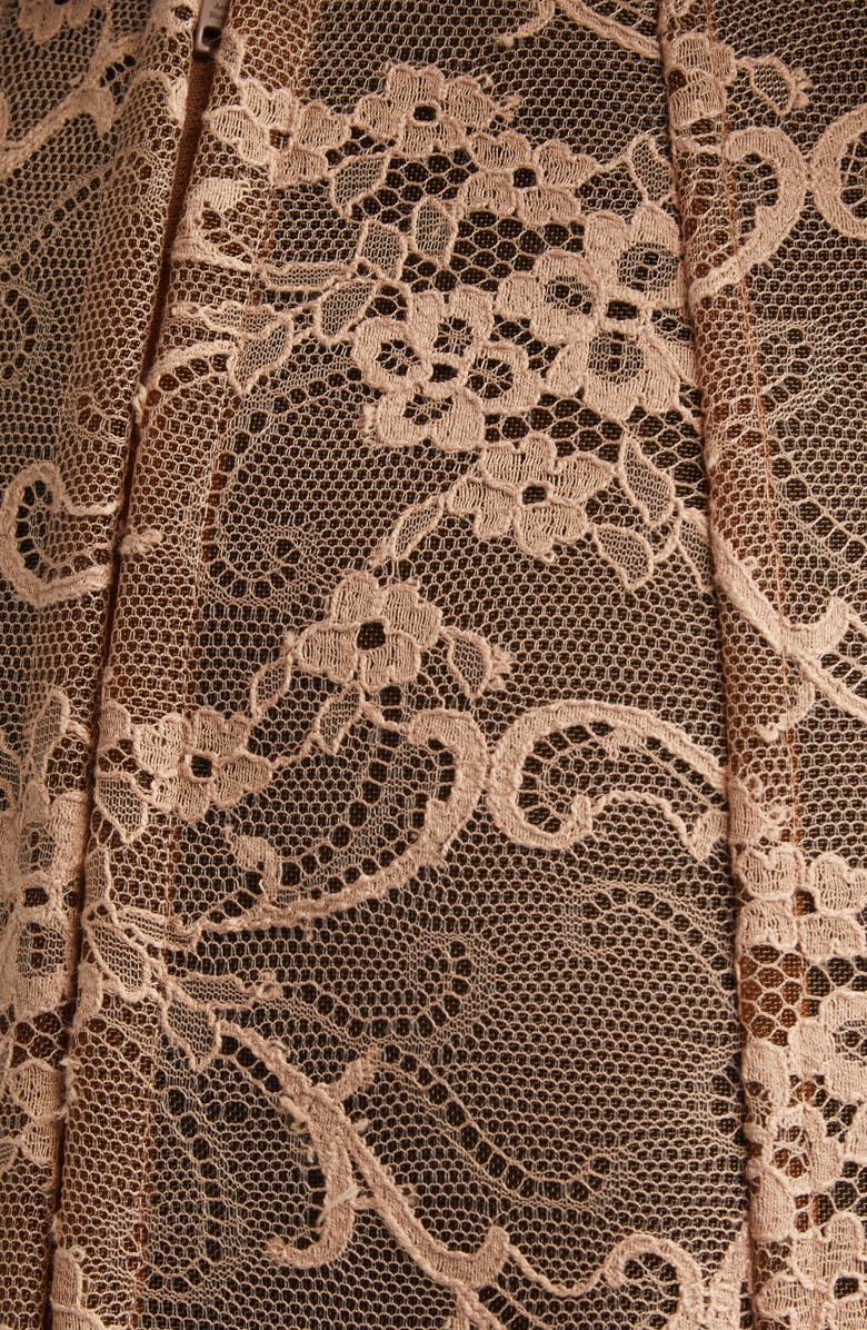 Acne Studios Icasso Sheer Lace Midi Skirt, Alternate, color, Bronze Brown