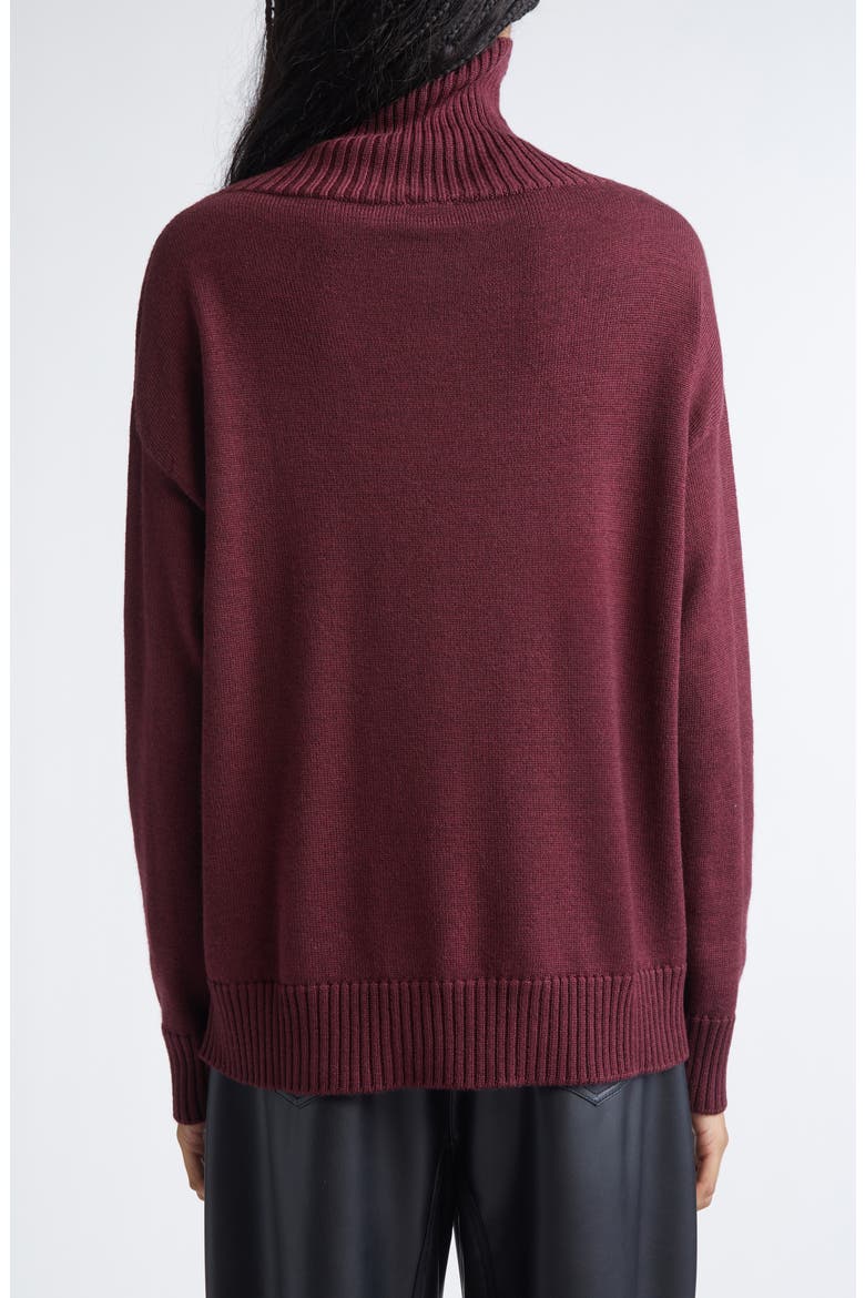 Mino Virgin Wool Turtleneck Sweater, Alternate, color, BORDEAUX