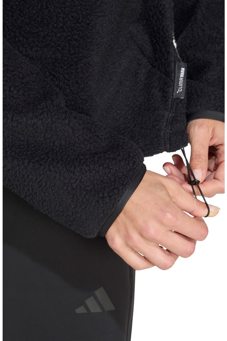 Climawarm High Pile Fleece Half Zip Pullover, Alternate, color, BLACK