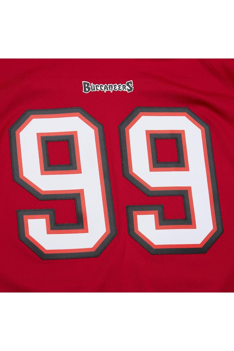 Men's Mitchell & Ness Warren Sapp Red Tampa Bay Buccaneers 2002 Legacy Replica Jersey, Alternate, color, Red