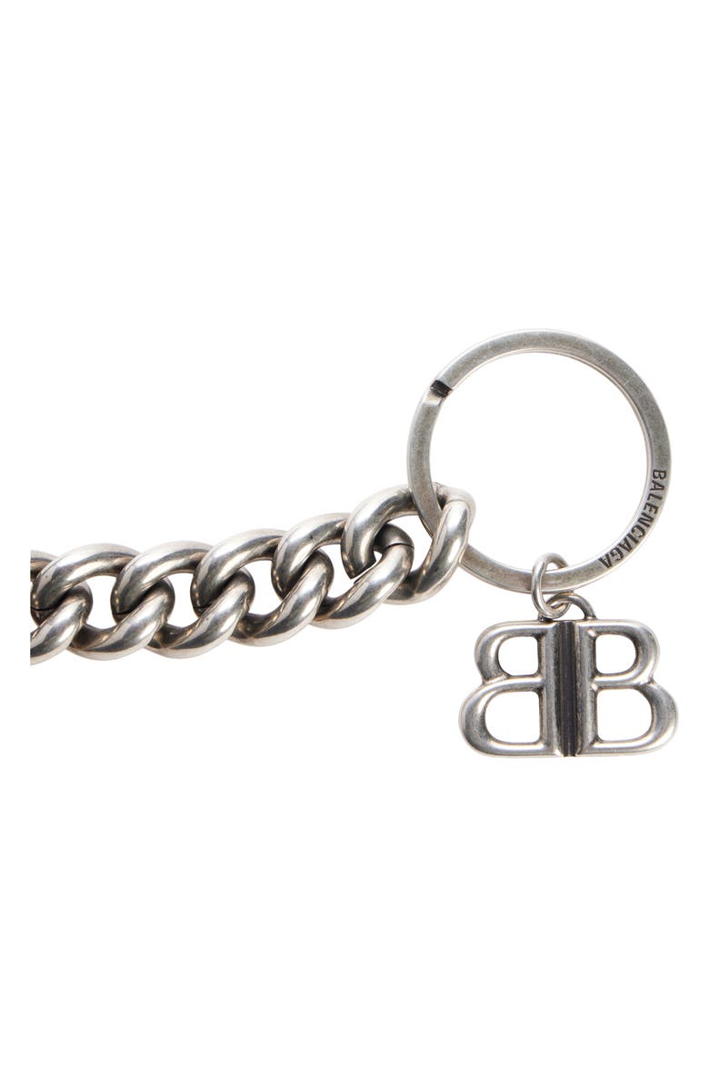 Balenciaga Monaco Chain Detailed Leather Belt, Alternate, color, 1000 Black