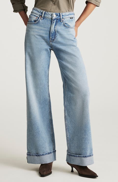 Florida Cuffed Wide Leg Jeans