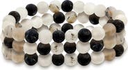 BLING JEWELRY Set of 3 Beaded Stretch Bracelet