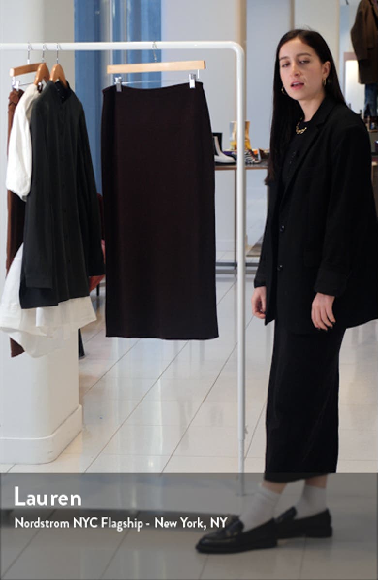 Merino Wool Pencil Skirt, sales video thumbnail